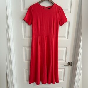 Ann Taylor Midi Dress Coral Pink Size 8